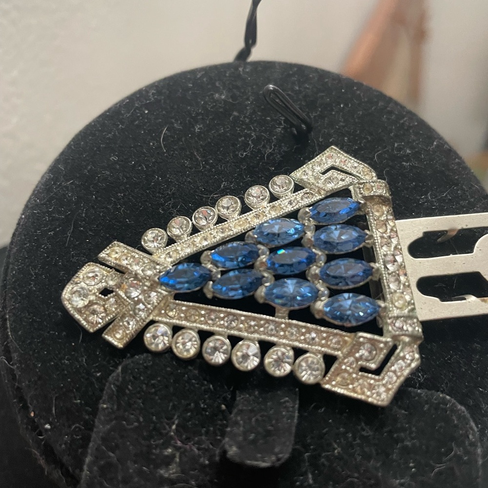 Signed But Cannot Read It. Blue And Clear Stones … - image 5